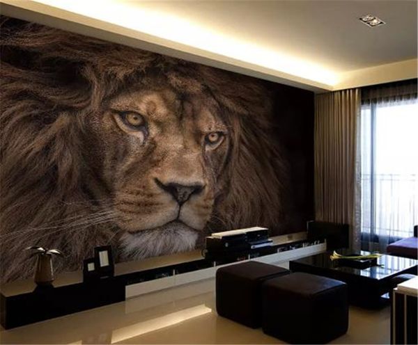 3d Wallpaper Walls Promotion Hd Mighty Wild Animal Lion Living Room Bedroom Background Wall Decoration Mural Wallpaper Green Wallpaper H Wallpaper