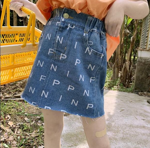 

2020 new wholesale girls denim skirt summer fashion girls skirt 4-10t f298
