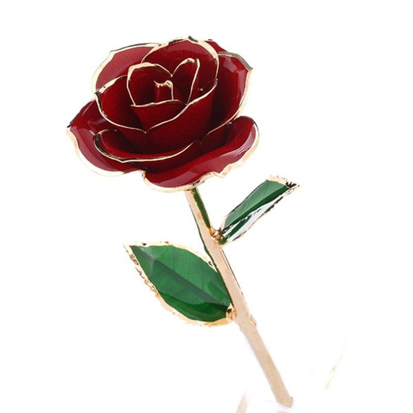 

24k gold dipped rose everlasting long stem real rose exquis valentine's day