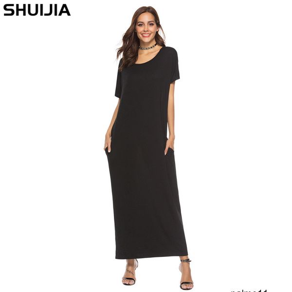 

womens designer solid color large swing dress skirt my62, Black;gray