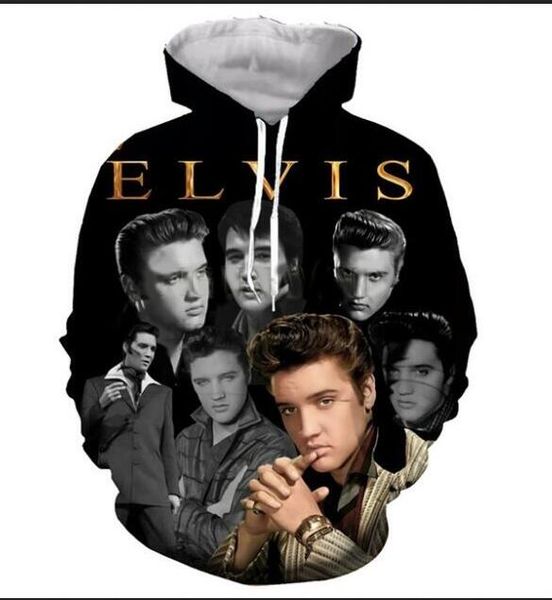 

new set elvis presley hoodies mens hooded pullovers printed male hoody 3d printing hooded sweatshirts rj0182, Black