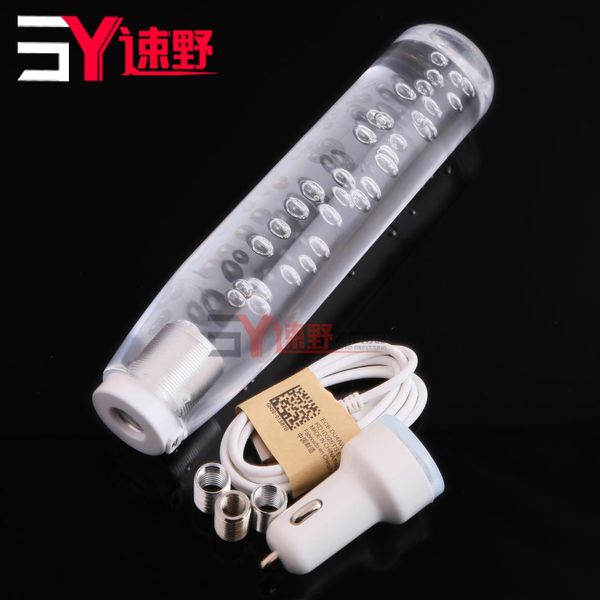 

20cmled qi pao bang car modified shift lever crystal manual pai dang tou acrylic shining shift knob