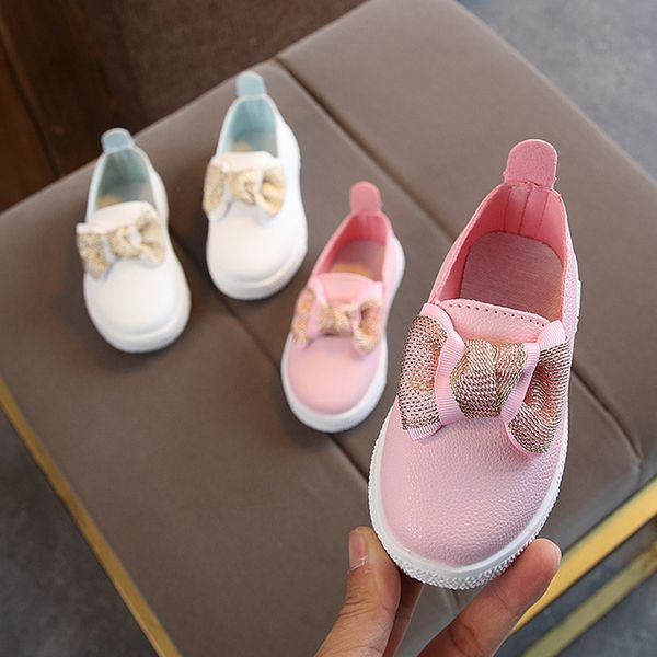 

the latest spring and autumn children's shoes 2019 fashion sweet children's casual shoes girls baby baby breathable bow, Black