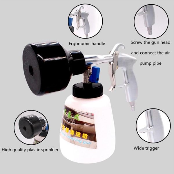 

high pressure gun car washer cleaning interior surface dry air cleaning brush spray tool spray gun aluminium alloy