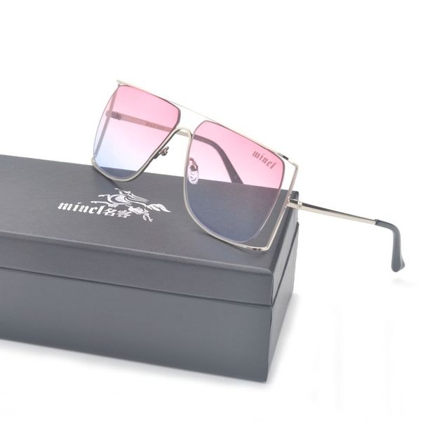 

flat sunglasses shades women men oversized square one piece design sun glasses gradient new women's transparent eyeglass nx, White;black