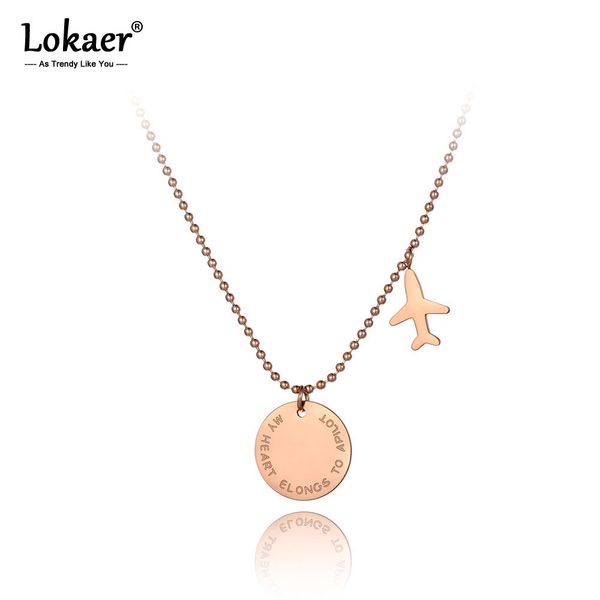 

lokaer титана из нержавеющей стали мои сердца elongs чтобы apilot choker ожерелье для женщин модный шарм ожерелье ювелирных изделий n19194, Silver