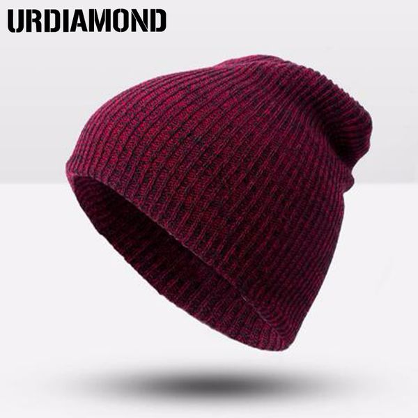 

urdiamond winter hat woman and man hip-hop beanies autumn knitted cotton solid skullies beanies bonnet caps unisex