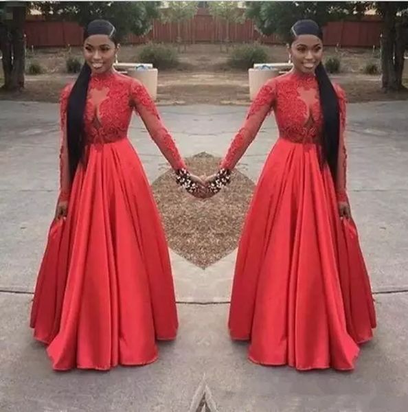 

с длинным рукавом мусульманские кружева аппликация линия черные девушки пром платья 2019 африканский элегантный вечерние вечерние платья ves, Black