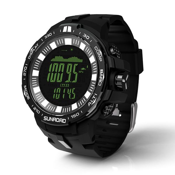 

sunroad men's digital sports watch-waterproof barometer compass altimeter temperature satch men&women relogio wristwatch, Slivery;brown