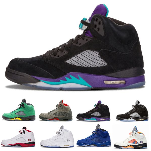 

мужские 5s v международный полет баскетбол обувь 5 белый цемент og черный камуфляжные серый красный синий замша красный огонь тренеры спорти