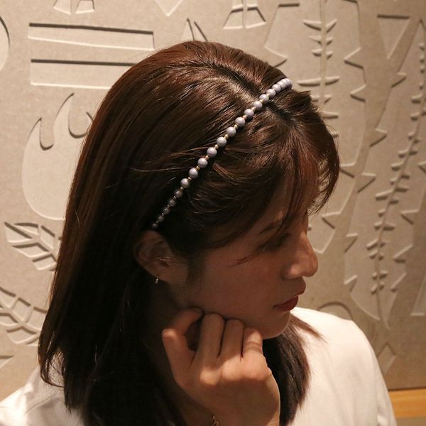 

symphony pearl hairband thin edge alice band cerchietto aliceband metal hair band style my hair headwears mgyvs, Black;brown