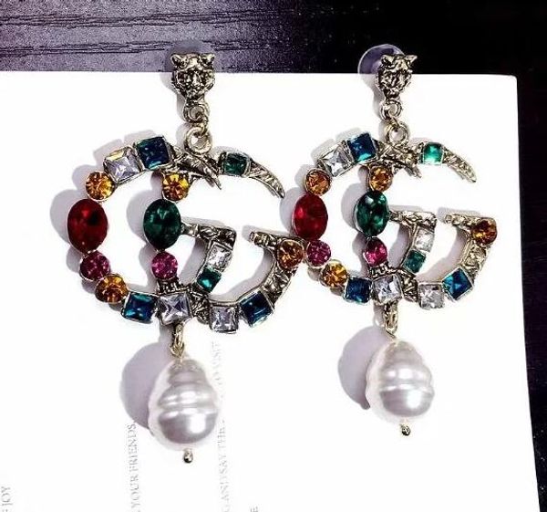 

2019 Женские ювелирные изделия Серьги с буквами из 18-каратного серебра Посеребренн