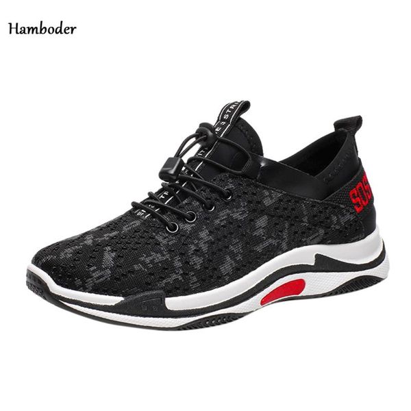 

hamboder fashion men's shoes portable mesh breathable high-quality lace-up sneakers running shoes comfortable sports sneakers