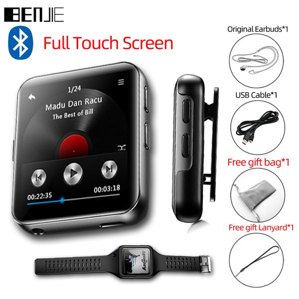 

benjie k1 mini clip mp3 player bluetooth 8gb 16gb full touch screen with fm video ebook recorder portable audio music player