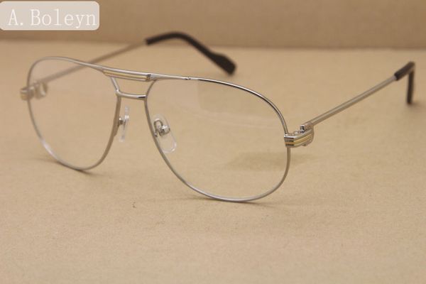 

wholesale- 1038366 full frame metal eyeglasses oculos de grau masculino frame size: 59-12-140mm, Silver