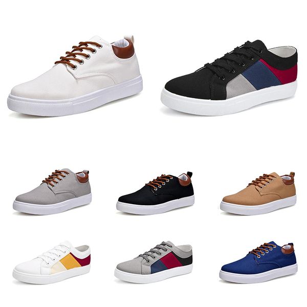 

2020 горячей продажа мужчину мода случайной обуви черное белые темно-синее красное хаки мужского удобных холсты кроссовок размера 39-46 пунк