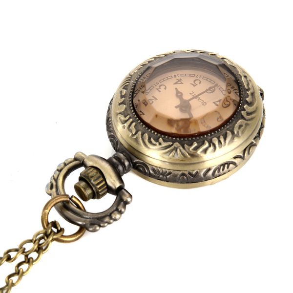 

fashion men women vintage quartz pocket watch alloy glass dome necklace pendant sweater chain clock gifts sub sale, Slivery;golden