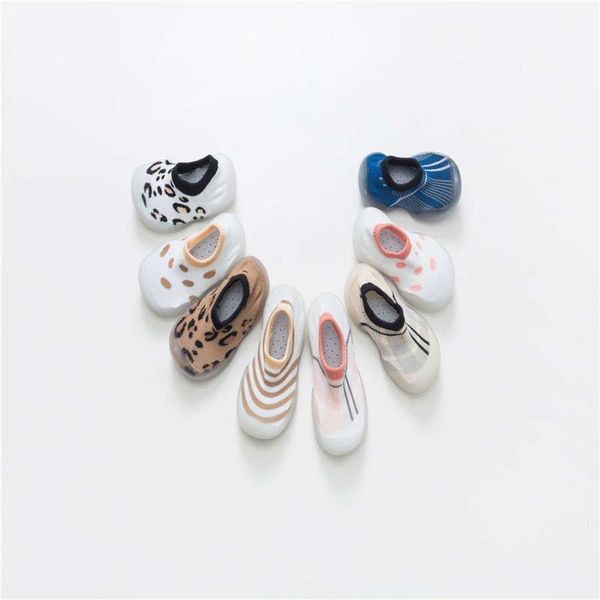 

baby socks with rubber soles cartoon baby shoes infant sock steps anti-slip leather kids floor socks slippers