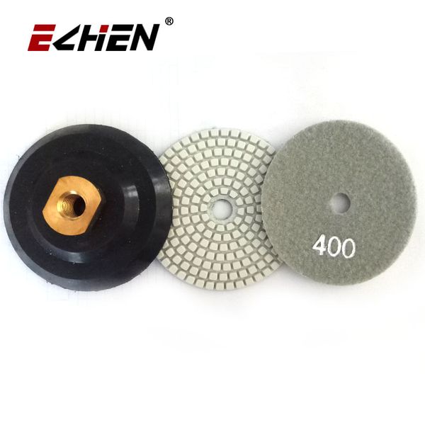 

diamond polishing tool 7 steps wet polishing pads on angle grinder plus 1 rubber backer pad base pads holders for polisher
