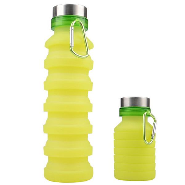 

water bottle large capacity 550ml outdoor sports mountaineering travel portable silicone folding cup