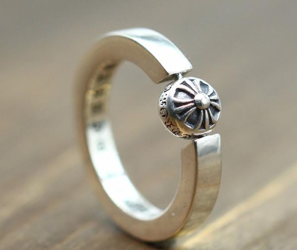 

925 sterling silver rotatable rings trend personality jewelry punk style mens and women lovers gift hip hop cross luxury designer jewelry