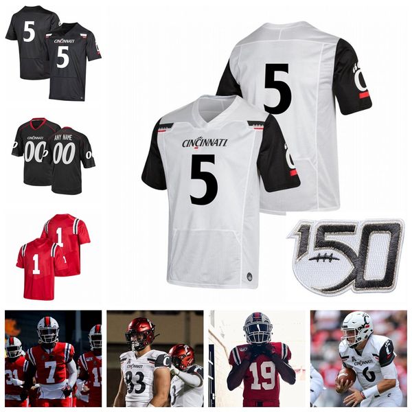 

custom cincinnati bearcats jerseys desmond ridder jersey charles mcclelland rashad medaris jayshon jackson college football jerseys stitched, Black