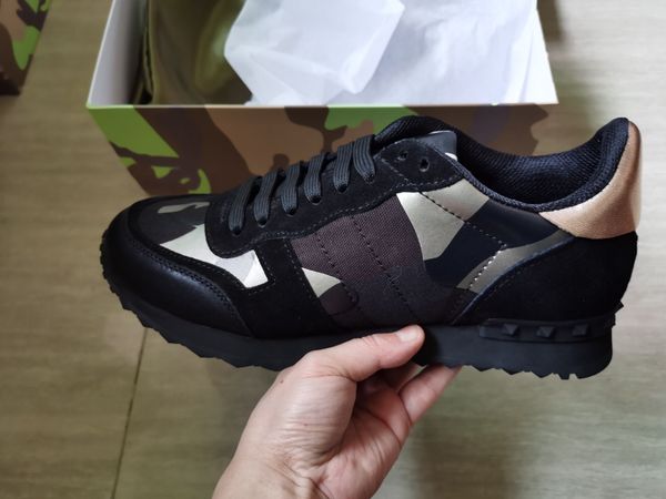 

натуральная кожа мода любовник дизайнер рок шпильки кроссовки обувь женщины мужчины бренд повседневная обувь рок квартиры звезда обувь, Black