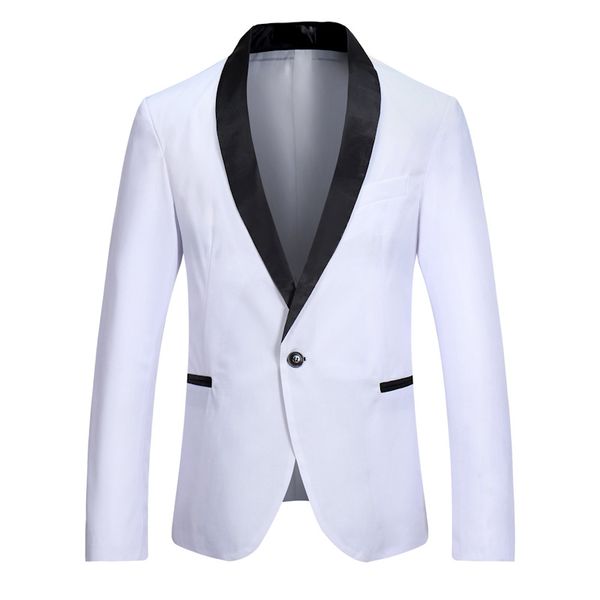 

xiu luo xxl белый пиджак смокинга slim fit лоскутная пиджак куртка мужской партия свадьба groomsman 2019 новая мода, White;black
