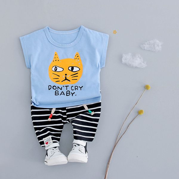 

zjzy01 летняя кошка с короткими рукавами в полоску от комаров мужские и женские летучая мышь хлопковая футболка, White