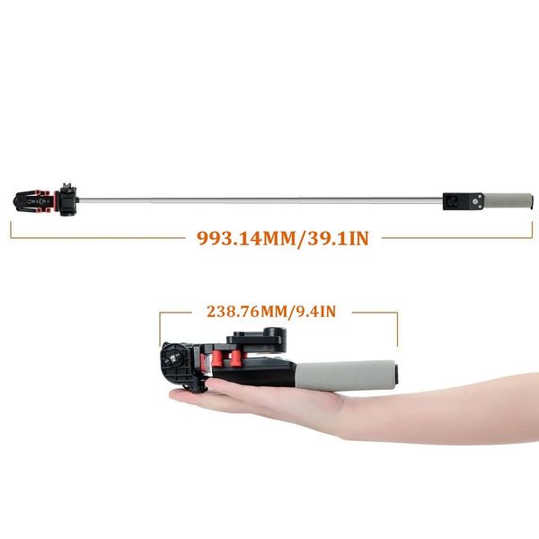 

portable 360 degree smart rotation extendable selfie stick wireless bluetooth 4.0 remote control for android ios