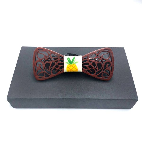 

fashion original wooden bow tie children groom wooden necktie butterfly wedding party bow ties butterfly tie 10.5cm, Black;gray