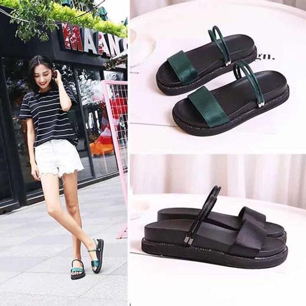 

with box woman slippers heels shoe sandals real leather slippers fashion scuffs slippers casual shoes dhl pt754, Black