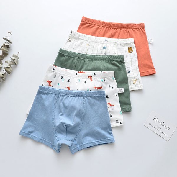 

5 pcs/lot cotton boy's panties children underpants girls kids boxer for child panty girl underwears underwear kid baby briefs, Camo