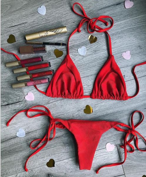 

women's separate swimming suits pure fasteners gather bikini