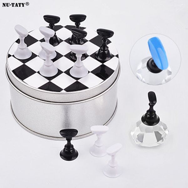 

nu-taty paper towel nail board chess piece crystal gem base exercise frame lotus seat with magnetic, Silver;gold