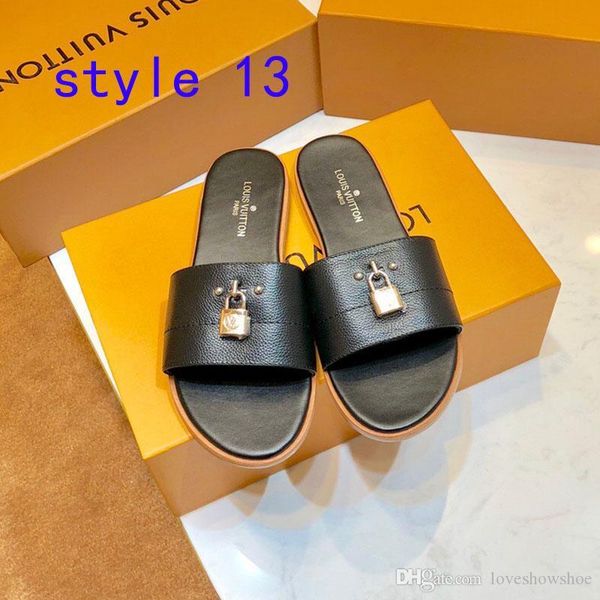 

luxury slippers womens fashion luxury leather bottom sandals summer digital print pattern casual flats beach jelly flip flops, Black