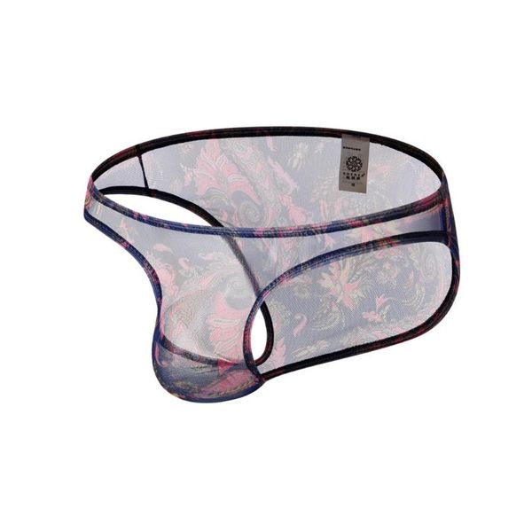 

boxer men underwear ultra-thin breathable print transparent panties mens summer cool panties ropa interior hombre string, Black;white