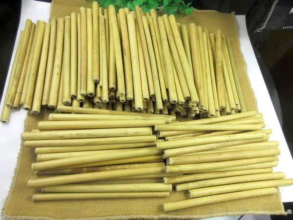

wholesale 50 pcs/lot 23cm natural bamboo straws reusable organic drinking straws for party birthday wedding bar tools