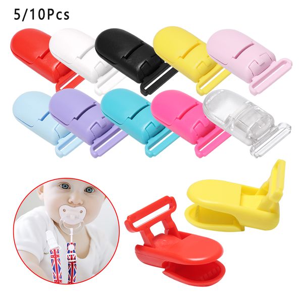

5/10pcs/set plastic baby pacifier clips transparent pacifier clips soother holder for baby pacifier nipples holder round clamp