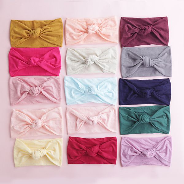 

bulk 120pc/lot 27 color pick new nylon hair bands baby big bow soft headbands knot elastic turban hairband baby head wraps, Slivery;white