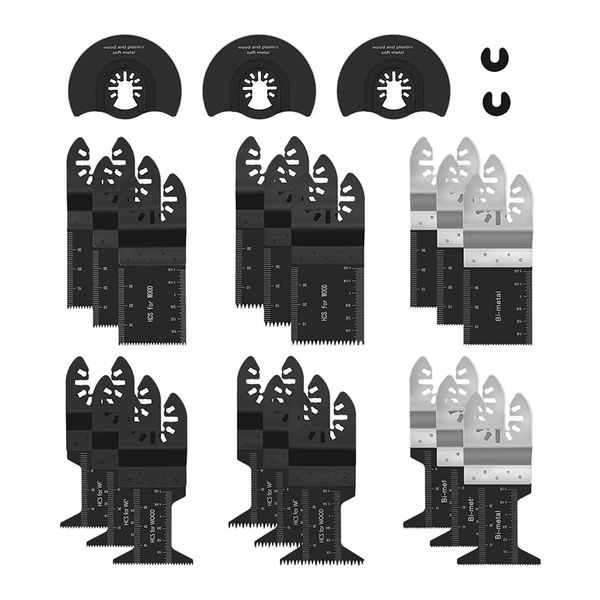 

23pcs универсального лезвие мульти инструмент quick release осциллирующей пила лезвие комплект для металла дерева и пластик режущего инструм