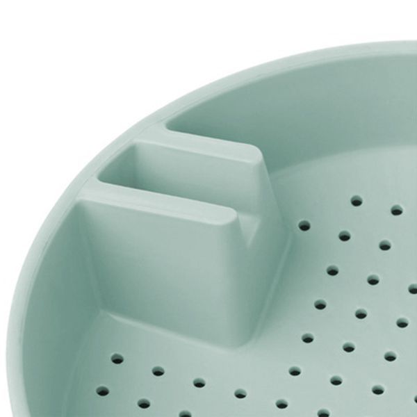 

double layer dry fruit seeds bowl peel storage box plate tray for phone-blue