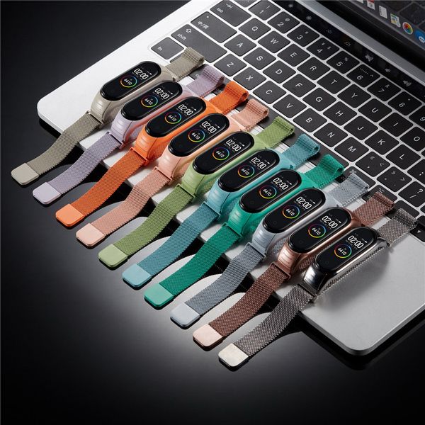 

milanese strap for mi band 4 3 stainless steel bracelet for xiaomi band 4 3 magnetic wristband for xiaomi smartband ing