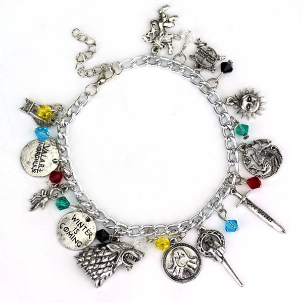 Game Of Thrones Bracelet Ancique Silver Hand Of King Strak Wolf
