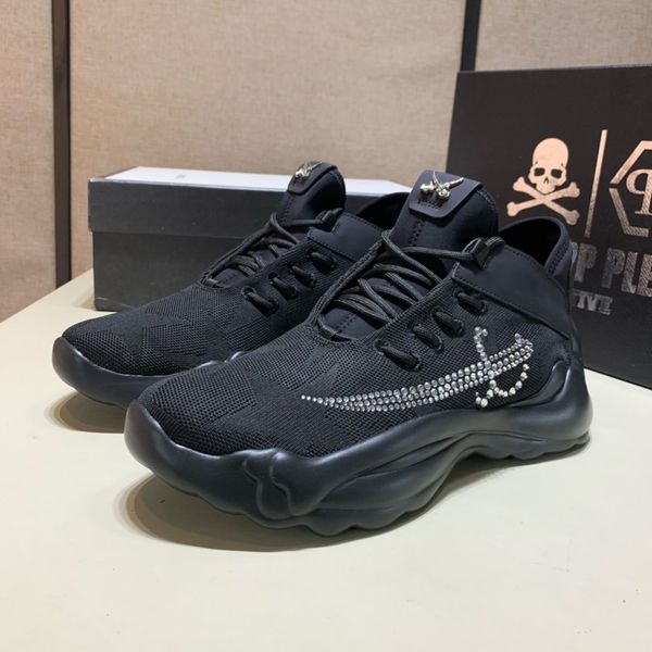 

luxury casual shoes new fashion casual men's daddy shoes breathable men's casual shoes non-slip wear-resistant walking boots 3555, Black