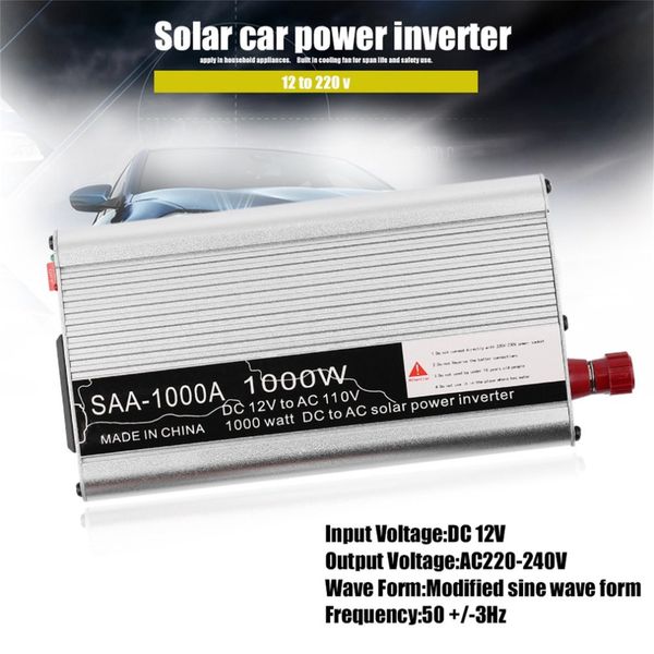 

500w/800w/1000w/1500w modified sine wave car auto power inverter vehicle voltage inverter dc12v to ac110v power adapter