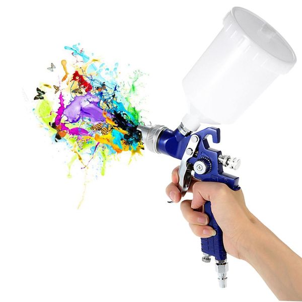 

1.4/1.7mm 600cc air gravity feed paint sprayer airbrush painting spraying tool