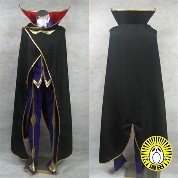 

can be tailored to anime code geass cosplay r2 zero cos halloween party uniform set for men/women costume, Black