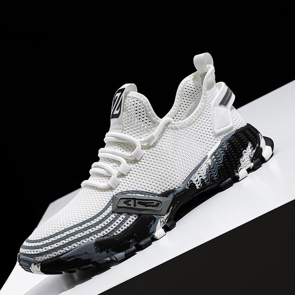 

spring new casual sports running shoes men's wild fly woven mesh breathable shoes fashion trend