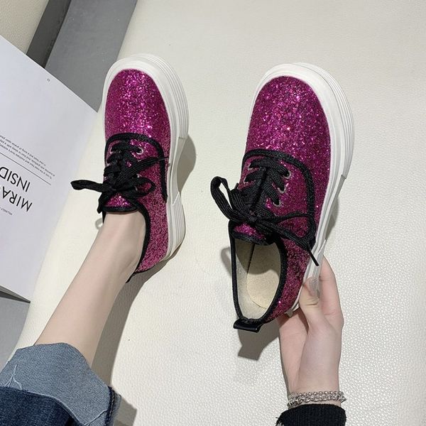 

autumn women glossy vulcanize shoes slip on flat shoes platform ladies breathable female footwear walking e15-87, Black